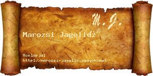 Marozsi Jagelló névjegykártya